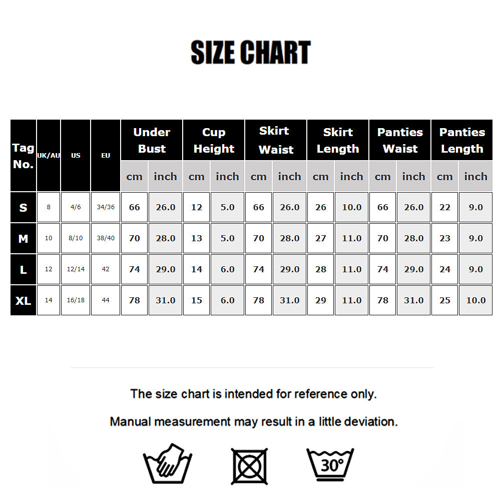 SEAKWE Womens Sexy Lingerie Set See Through Lace Bra Panty High Waist Mini Skirts 3 Piece Strappy Boudoir Outfits