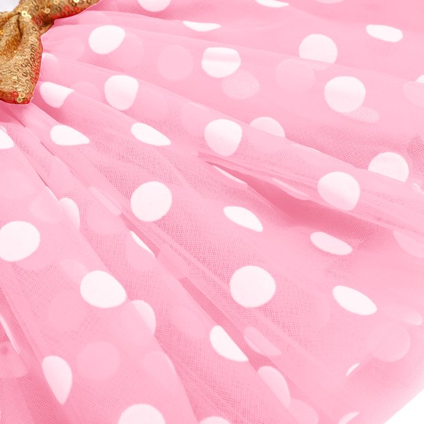 Baby Girls 1st Birthday Leisure Cake Smash Clothes, Short Shiny Letter Printed Sequin Bow Tulle Spliced Tutu Princess Dress