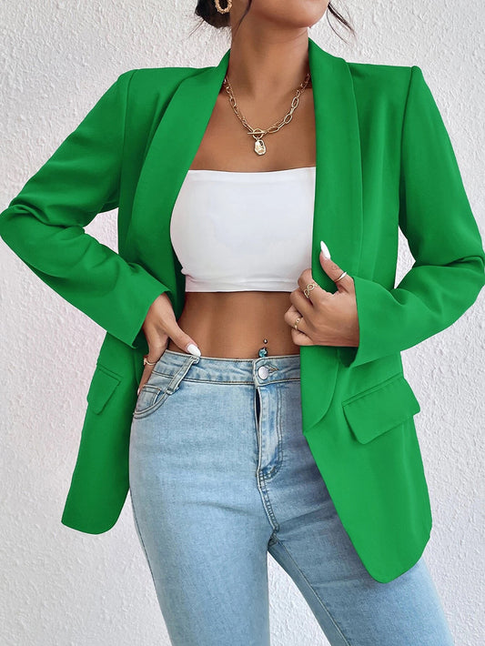 OMEWEE Blazer Jackets for Women Business Casual Wear Long Sleeve Solid Color Work Office Blazer Open Front Jackets