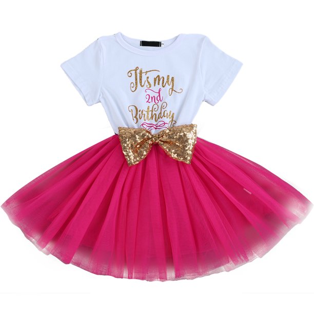 Baby Girls 1st Birthday Leisure Cake Smash Clothes, Short Shiny Letter Printed Sequin Bow Tulle Spliced Tutu Princess Dress