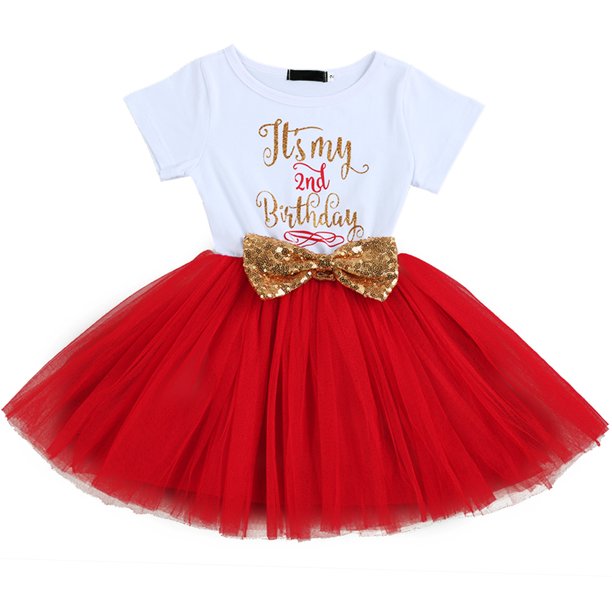 Baby Girls 1st Birthday Leisure Cake Smash Clothes, Short Shiny Letter Printed Sequin Bow Tulle Spliced Tutu Princess Dress